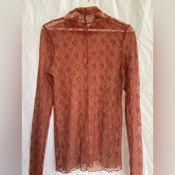 Free People Double Layer Tribeca Sweet Memories Lace Shirt Size Large - Picture 9 of 11